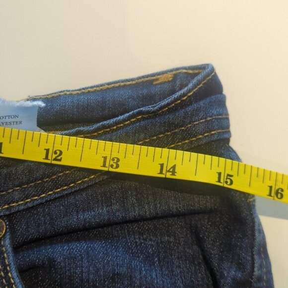 Stretch Jeans Blue Ankle Cropped Denim Straight Leg size 30 - Picture 6 of 6